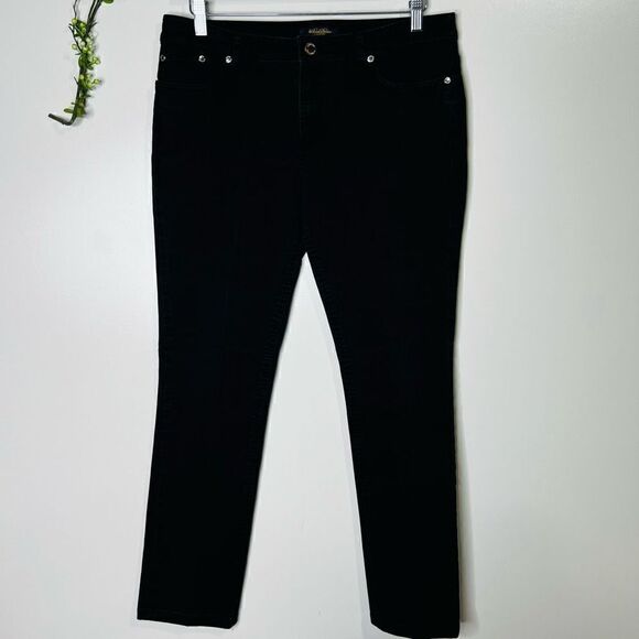 Brooks Brothers Natalie Fit Women's Navy Blue Khaki Material Skinny Jean Size 10 - Picture 1 of 11